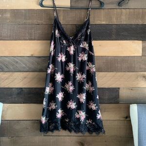 Black dress with lace detail